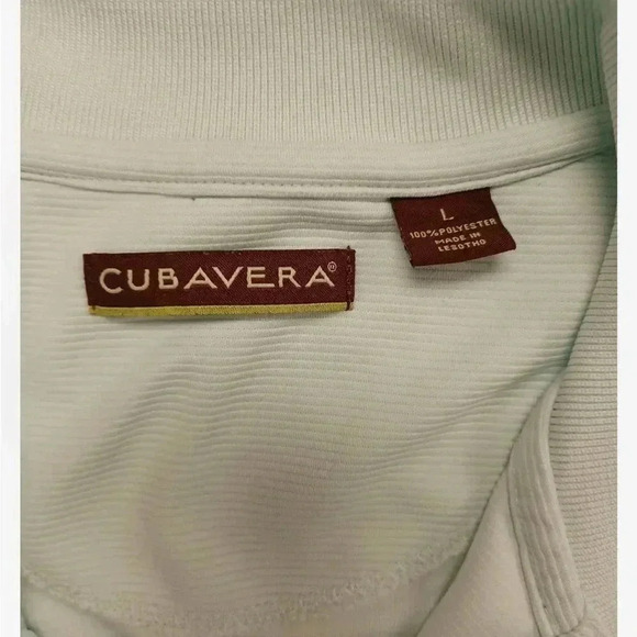 Cubavera Polo Pullover Green Top  Size Large - Picture 4 of 6